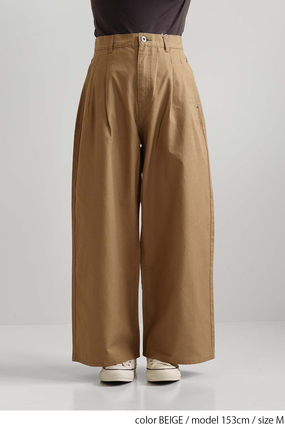 ≪SALE≫Wide Tuck Baggy Pants