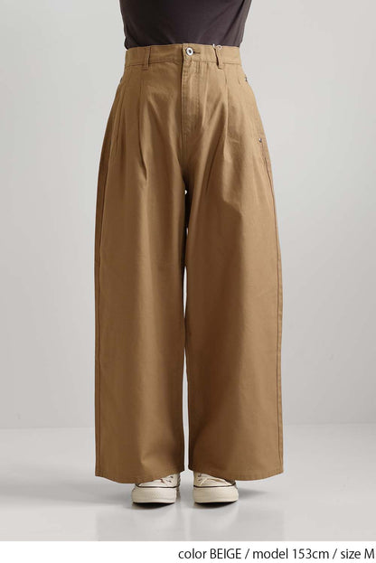 ≪SALE≫Wide Tuck Baggy Pants
