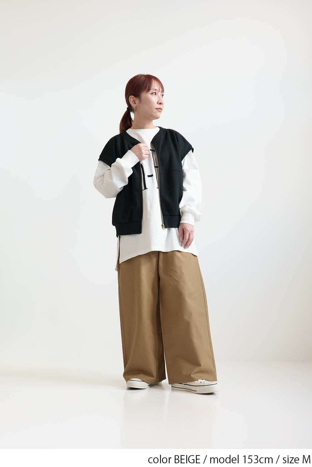 ≪SALE≫Wide Tuck Baggy Pants