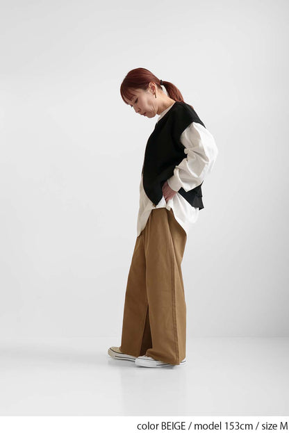 ≪SALE≫Wide Tuck Baggy Pants