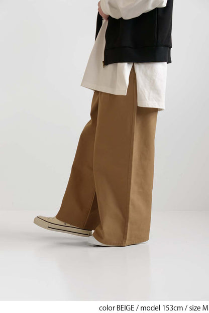 ≪SALE≫Wide Tuck Baggy Pants