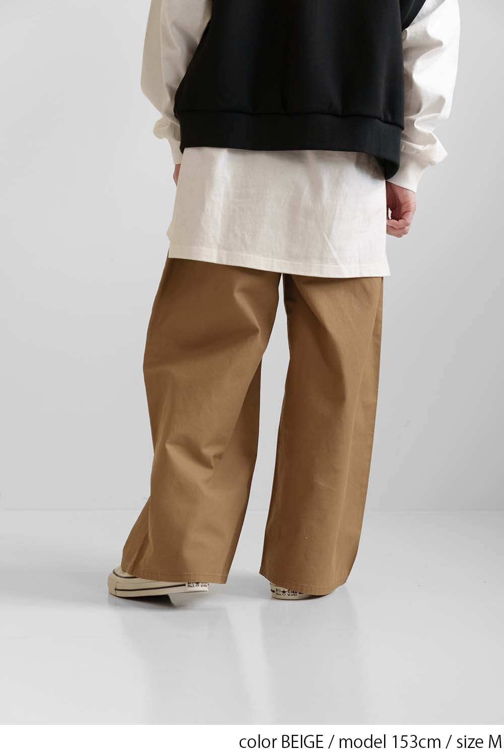 ≪SALE≫Wide Tuck Baggy Pants