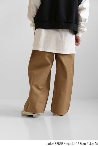 ≪SALE≫Wide Tuck Baggy Pants