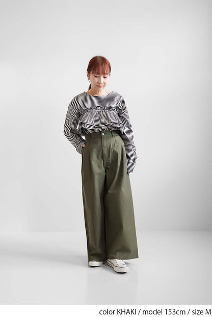 ≪SALE≫Wide Tuck Baggy Pants