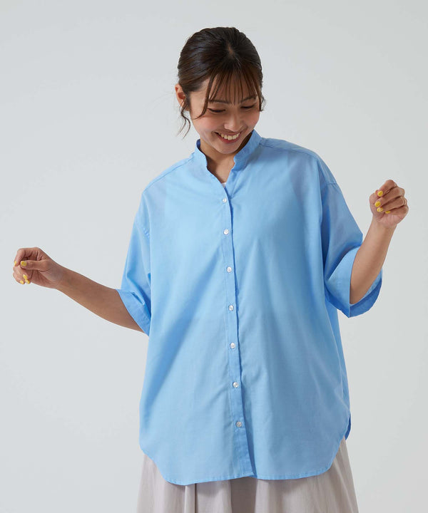 バックデザイン前開きスキッパーチュニック