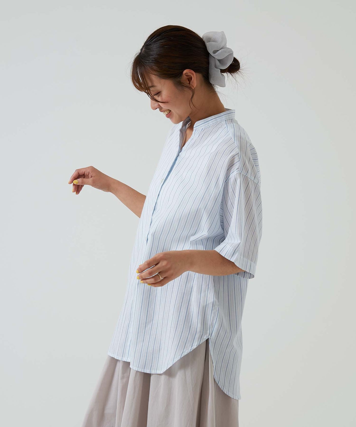 《Scheduled for April 29 Arrival》Back Design Front-Open Skipper Tunic
