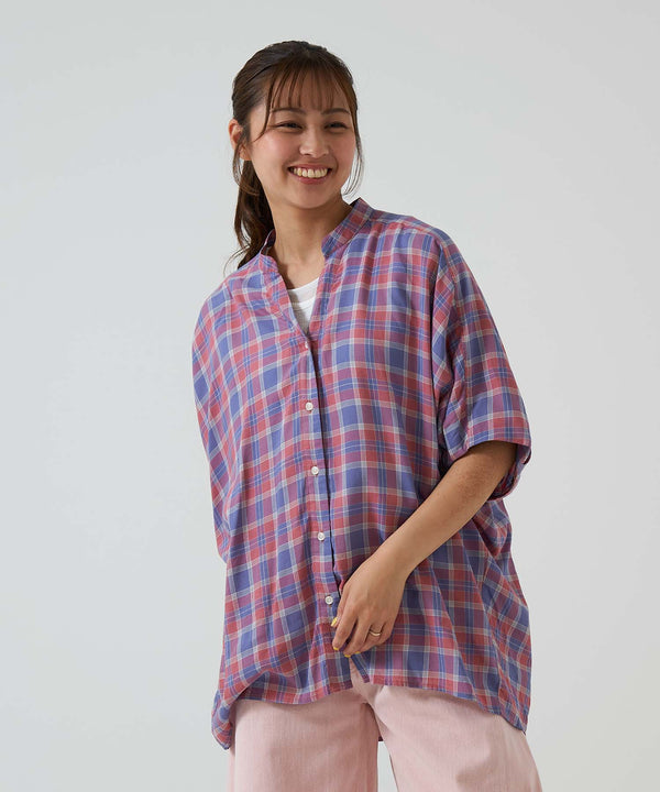 コットンレーヨン袖バルーンドルマンチュニック