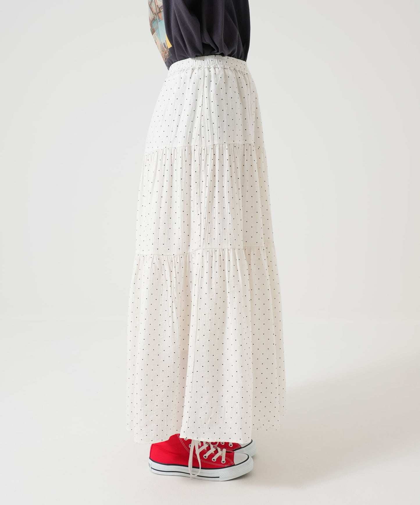 《5月28日入荷》ドットティアードスカート