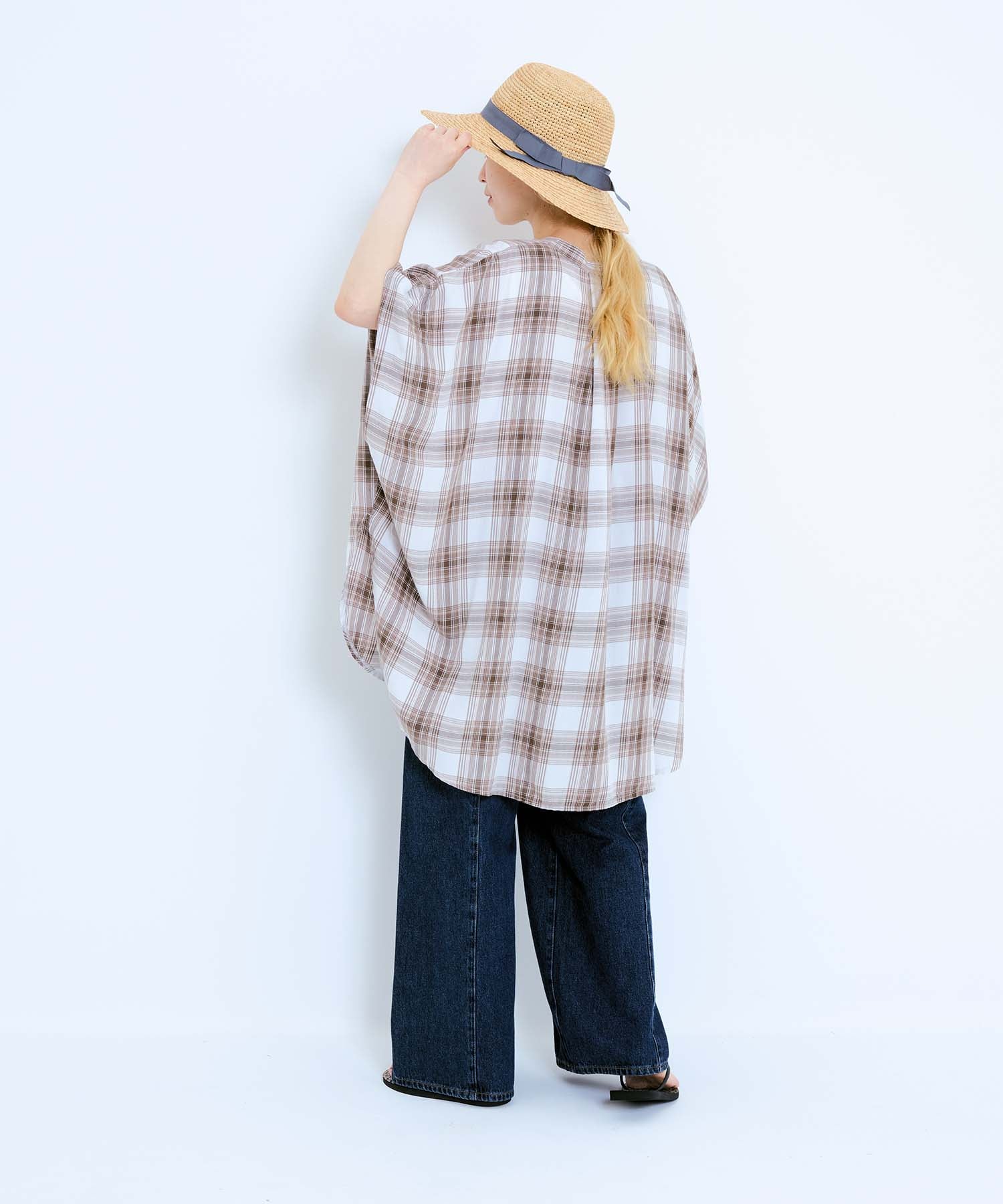 チェックベージュ / 154cm / FREE