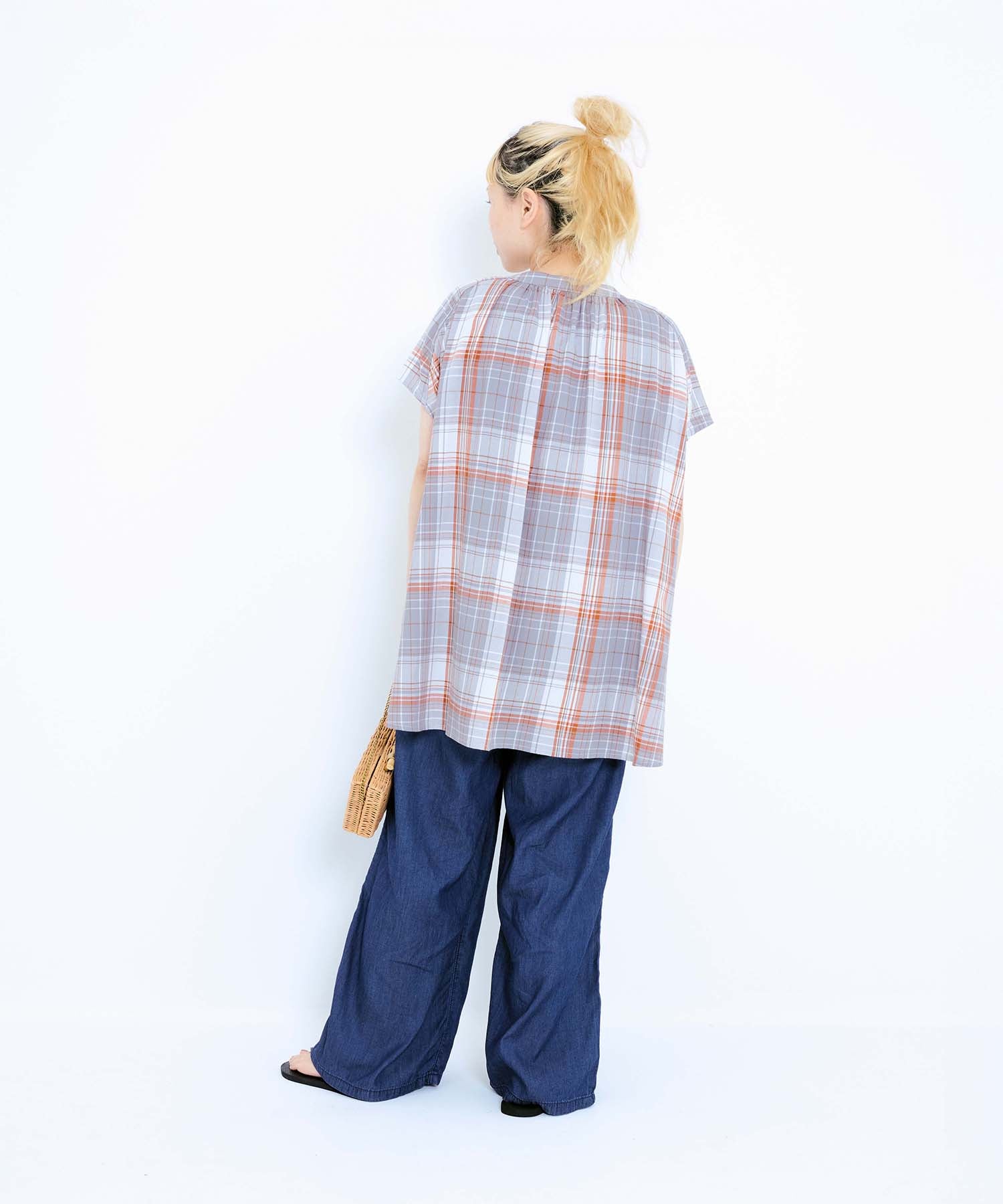 チェックグレー / 154cm / FREE