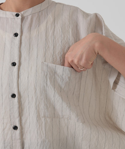Sheer Stripe Poncho Blouse