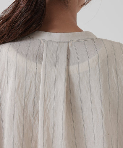Sheer Stripe Poncho Blouse
