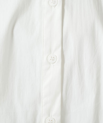 《近日入荷予定》バンドカラー裾ドロスト立体ブラウス