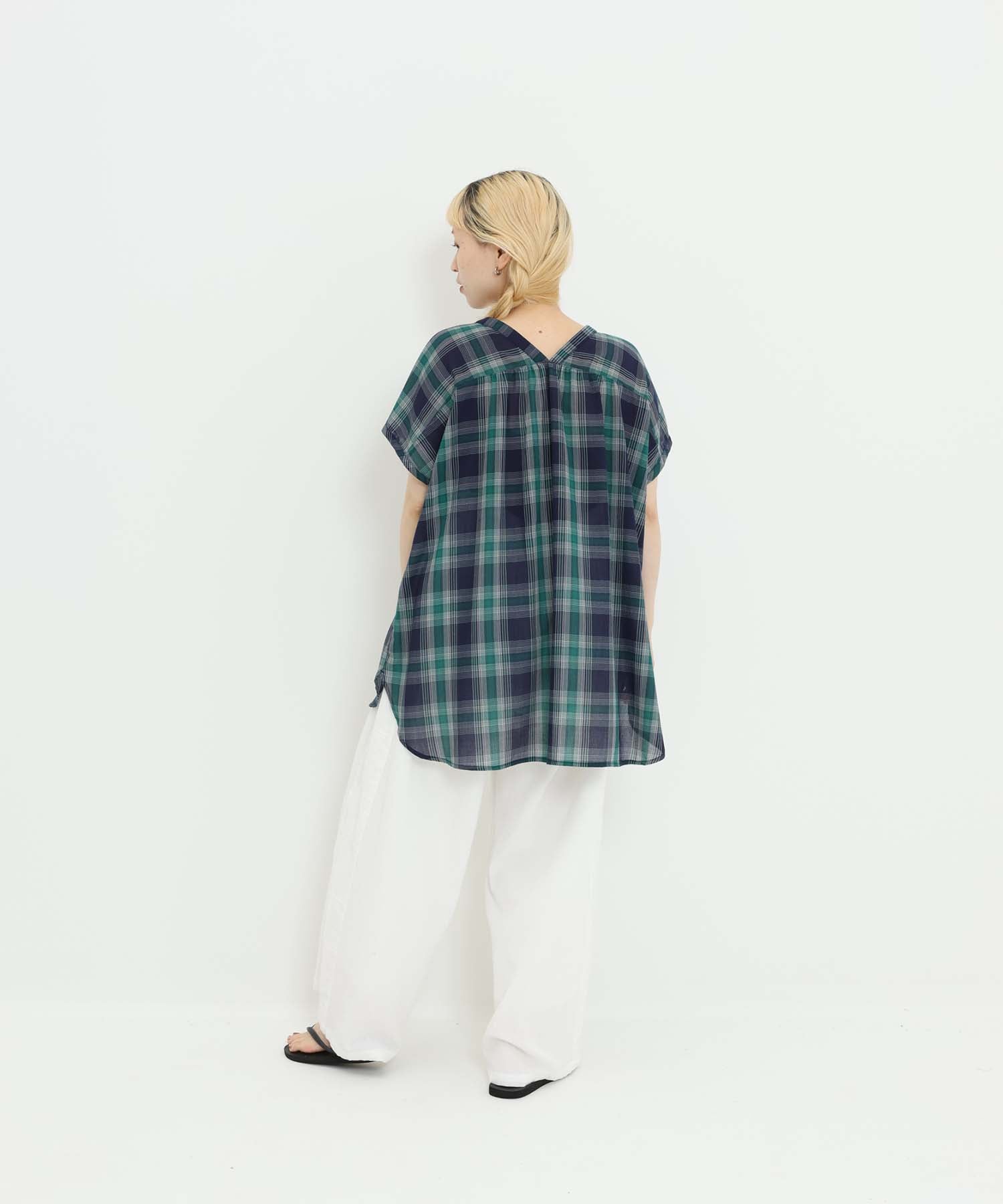 チェックグリーン / 154cm / FREE