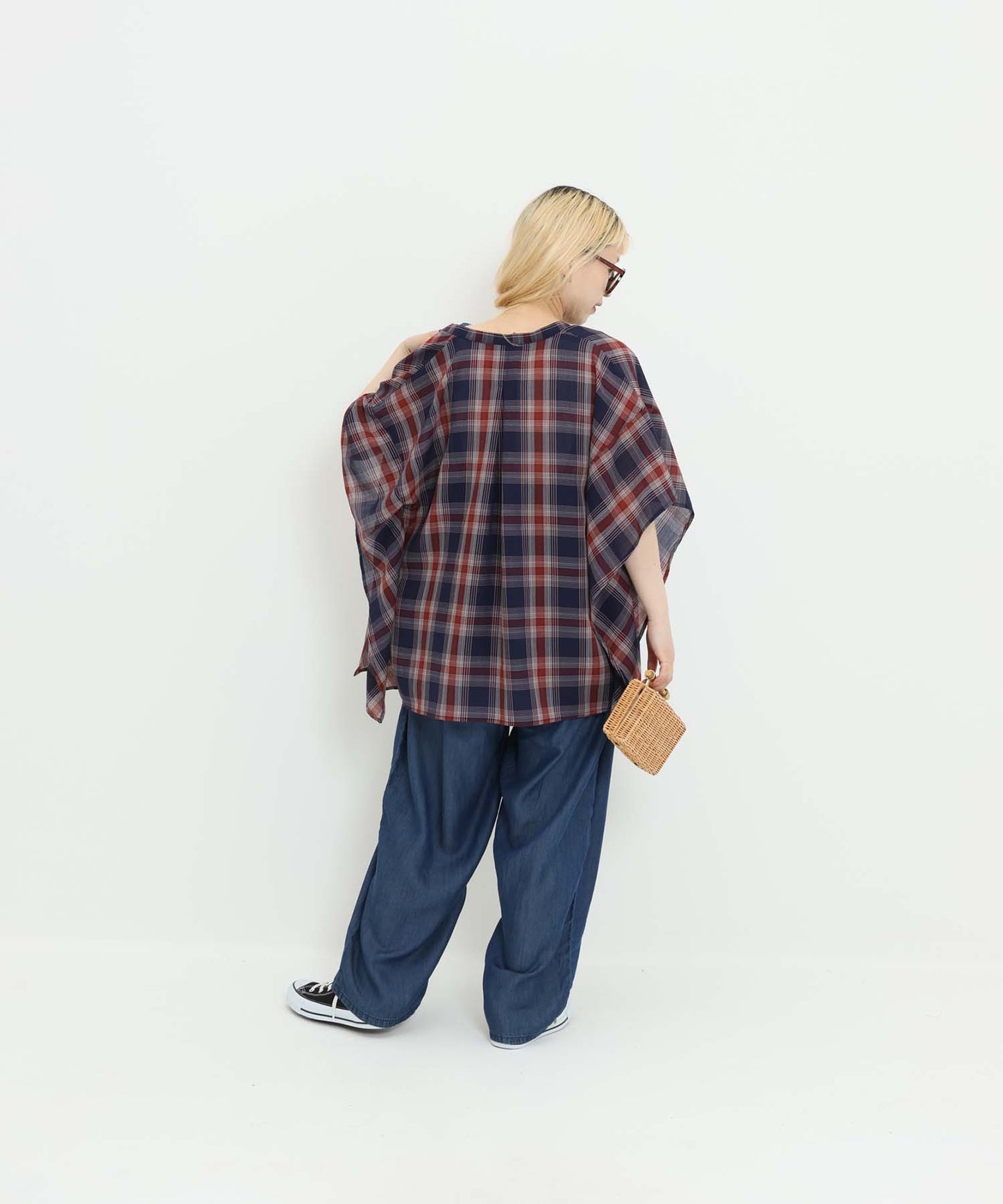 チェックレッド / 154cm / FREE