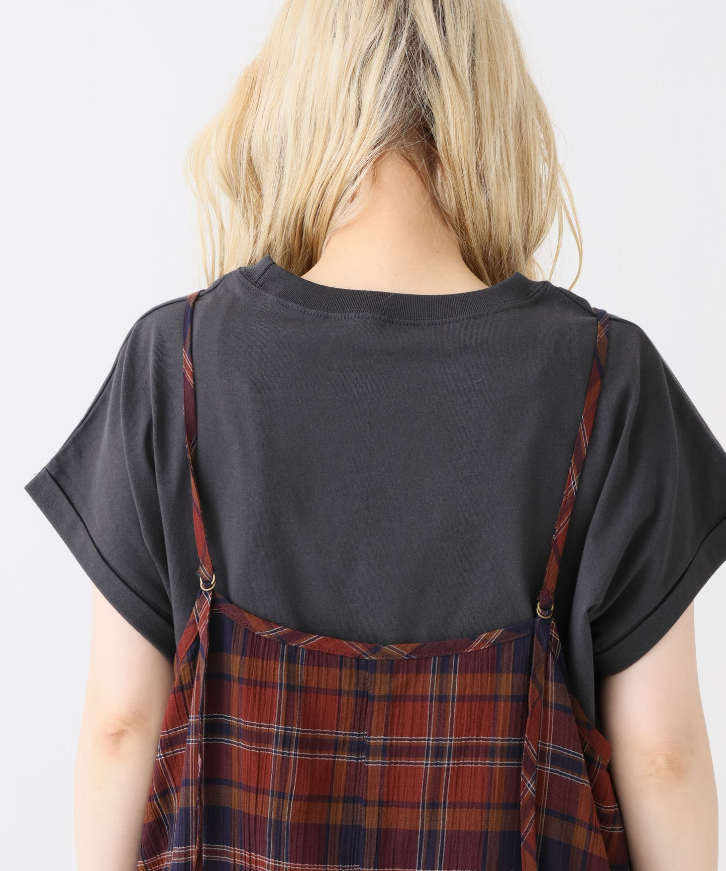 《近日発売》ボイルチェックキャミチュニック