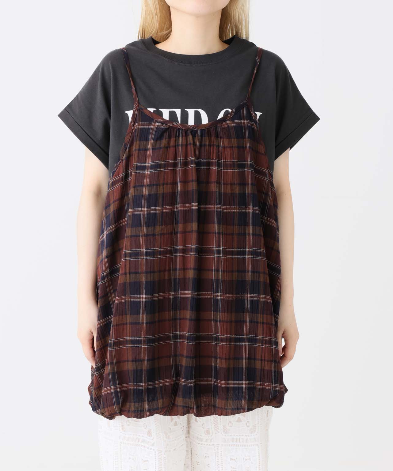 チェックレッド ※この画像が実物に最も近いお色味です。