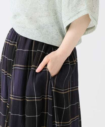 《近日発売》ボイルチェックバルーンスカート