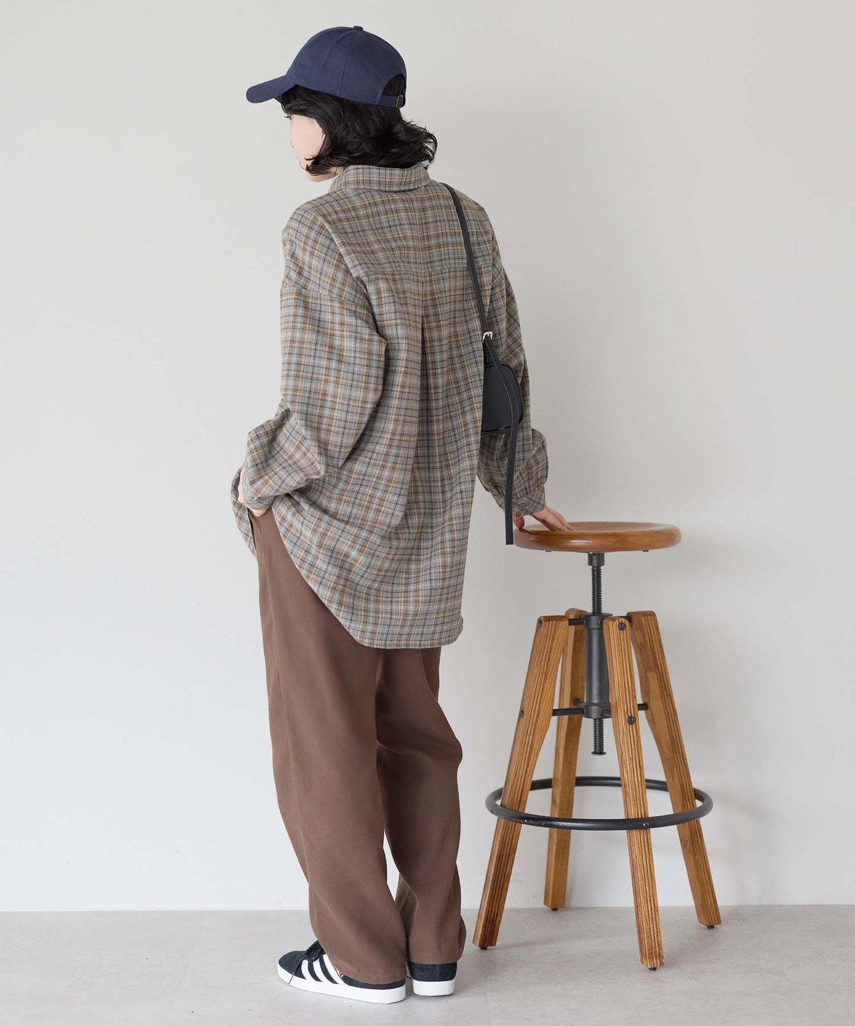 チェックグレー / 157cm / FREE