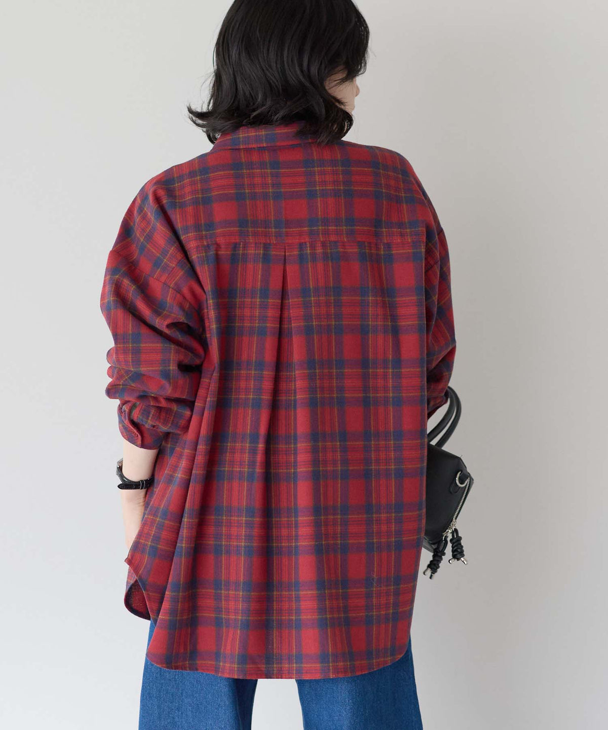 チェックレッド / 157cm / FREE