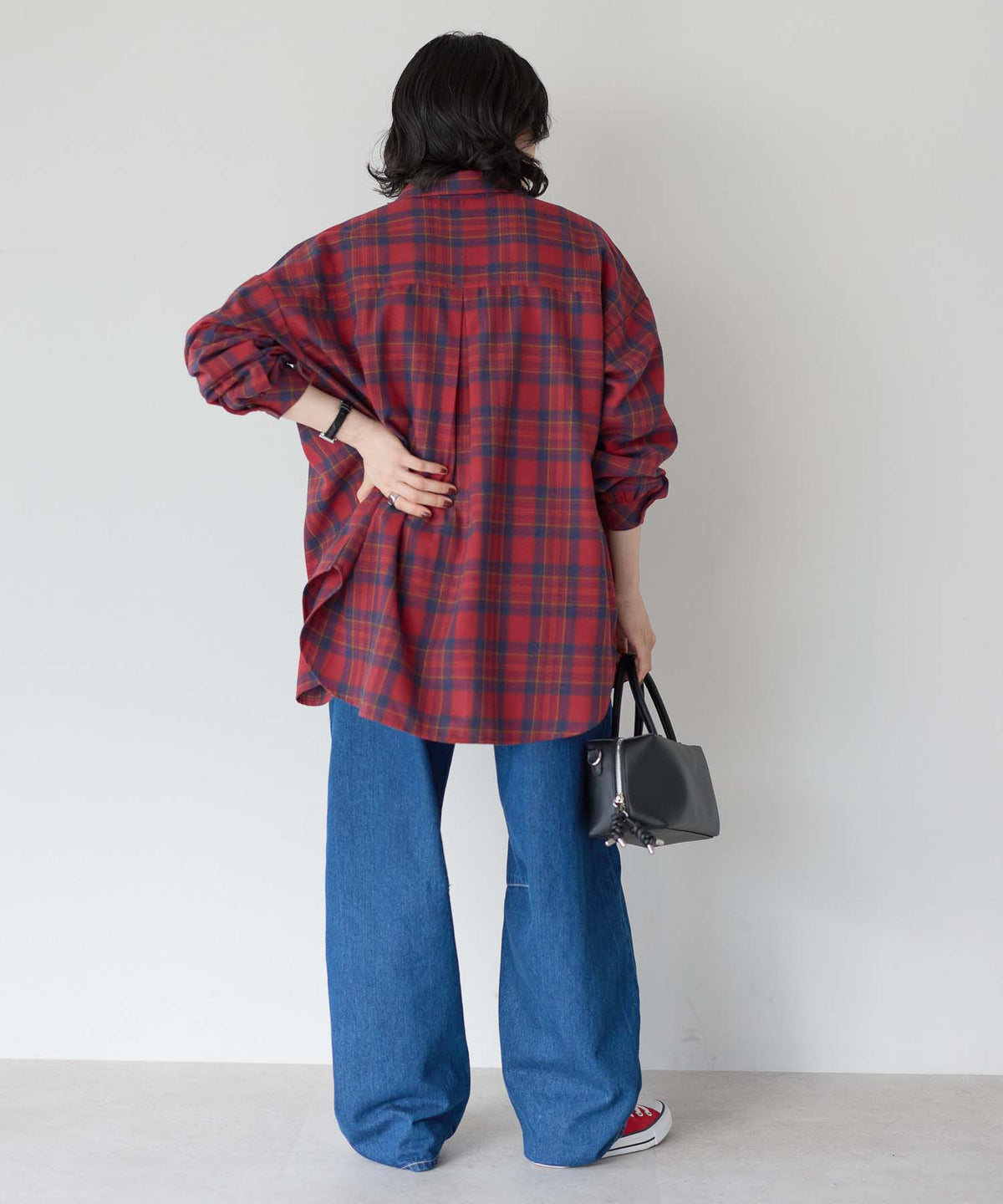 チェックレッド / 157cm / FREE