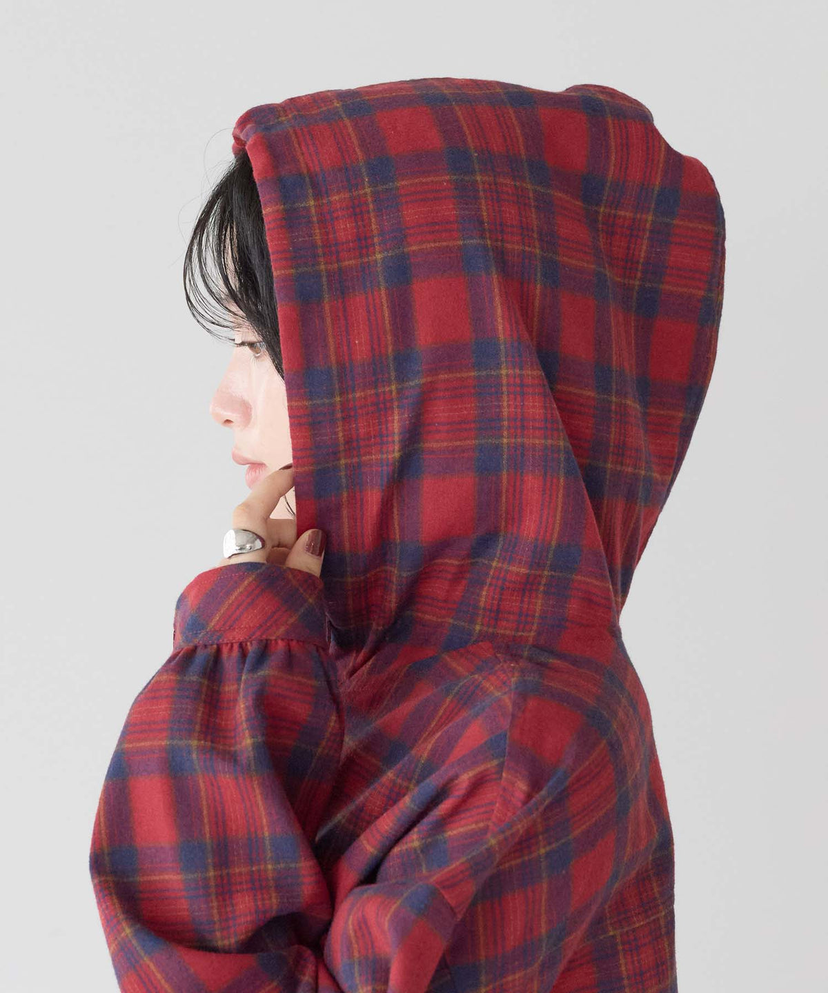 チェックレッド / 157cm / FREE