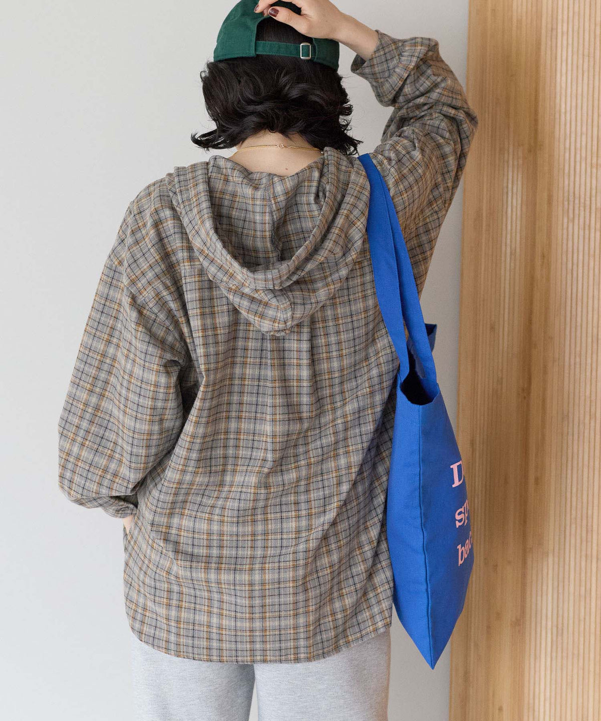 チェックグレー / 157cm / FREE