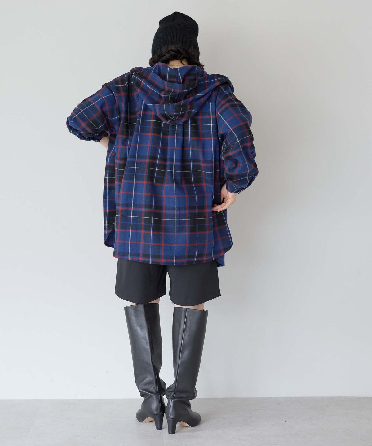 チェックネイビー / 157cm / FREE