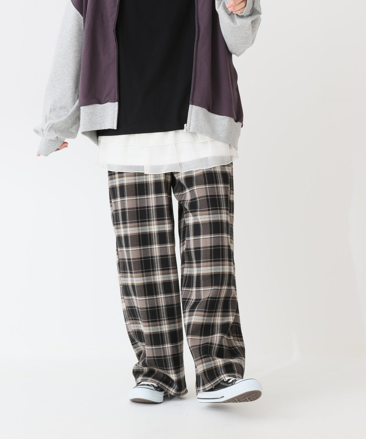 チェックベージュ / 154cm / M