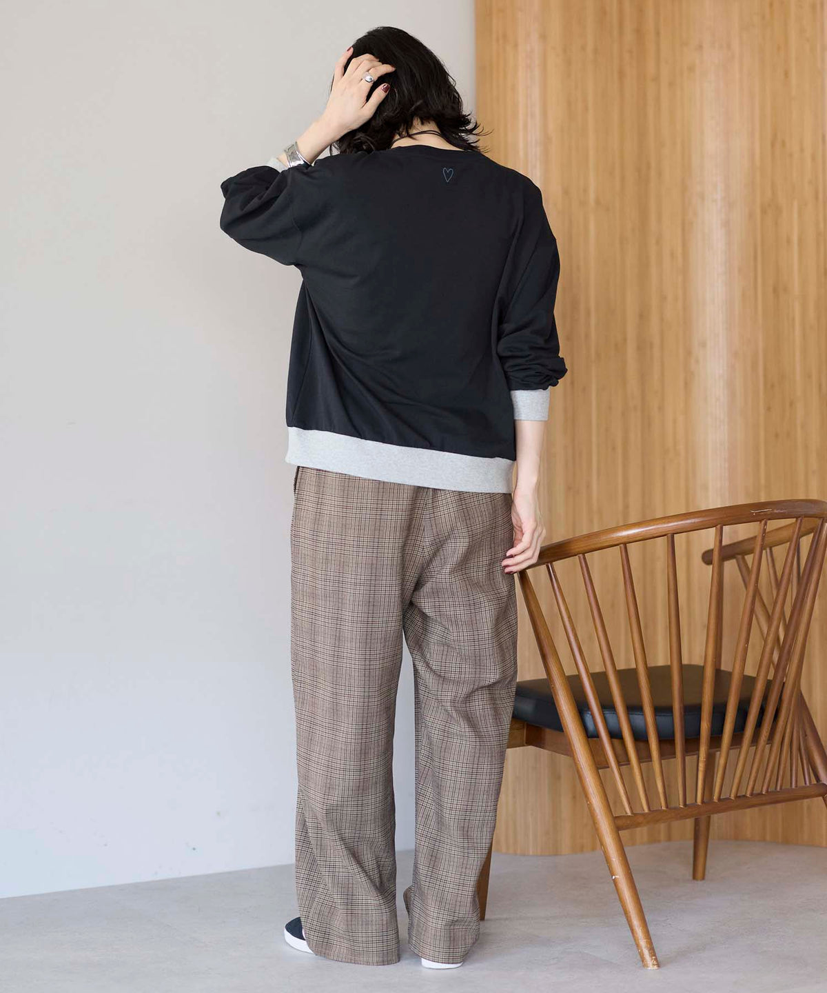 グレンチェックブラウン / 157cm / M