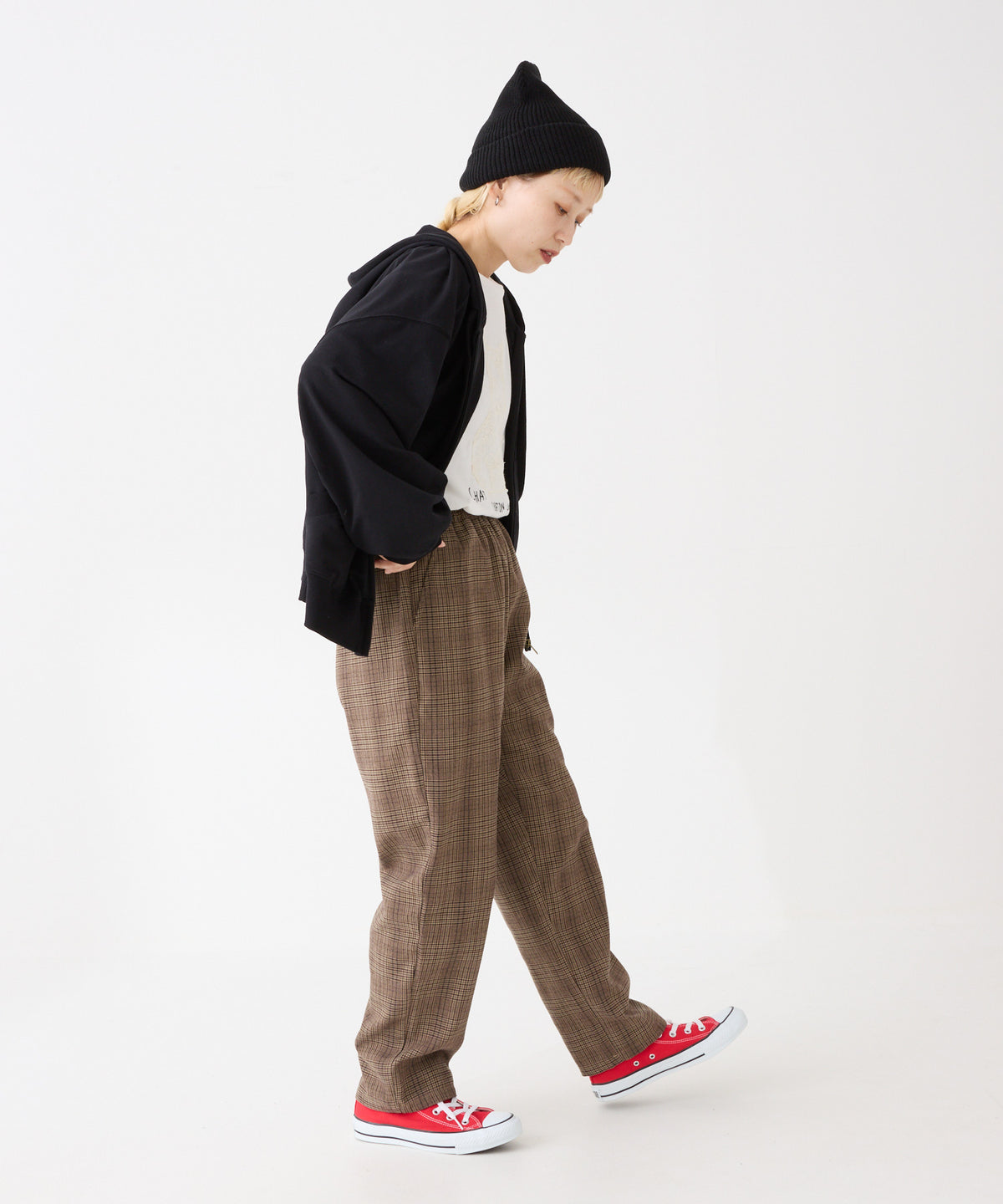 グレンチェックブラウン / 154cm / M