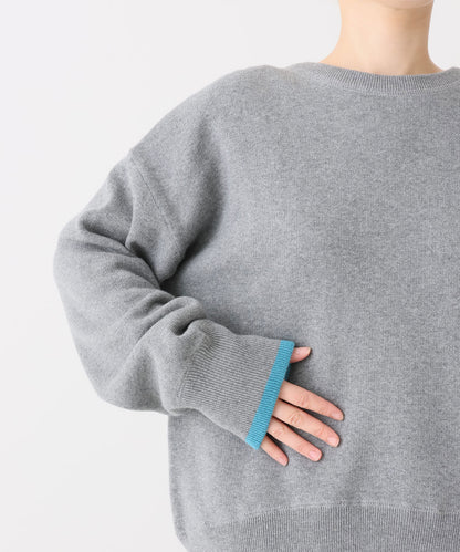 《近日発売》スウェットライクニットプルオーバー