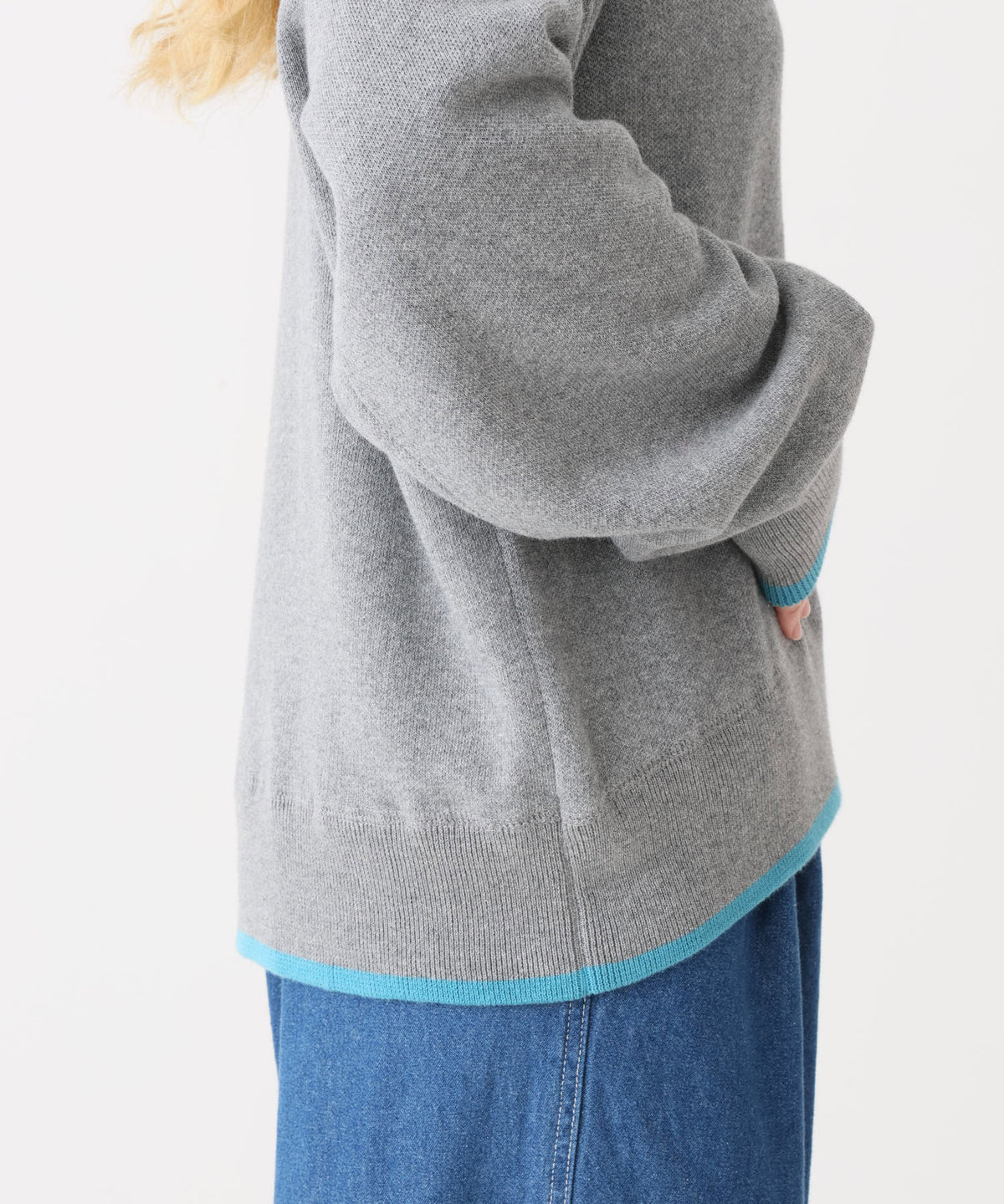 《近日発売》スウェットライクニットプルオーバー