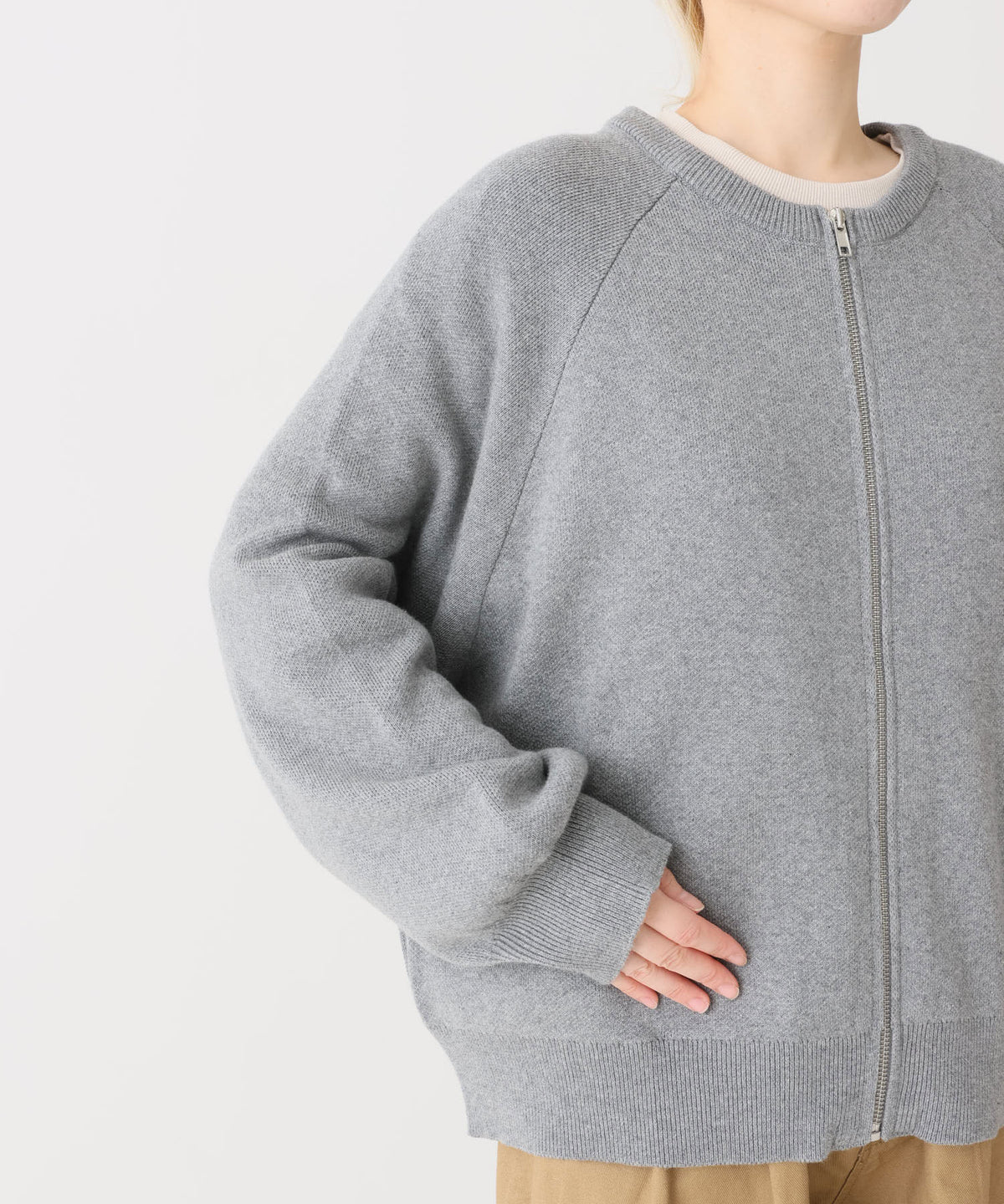 《近日発売》スウェットライクラグランカーディガン
