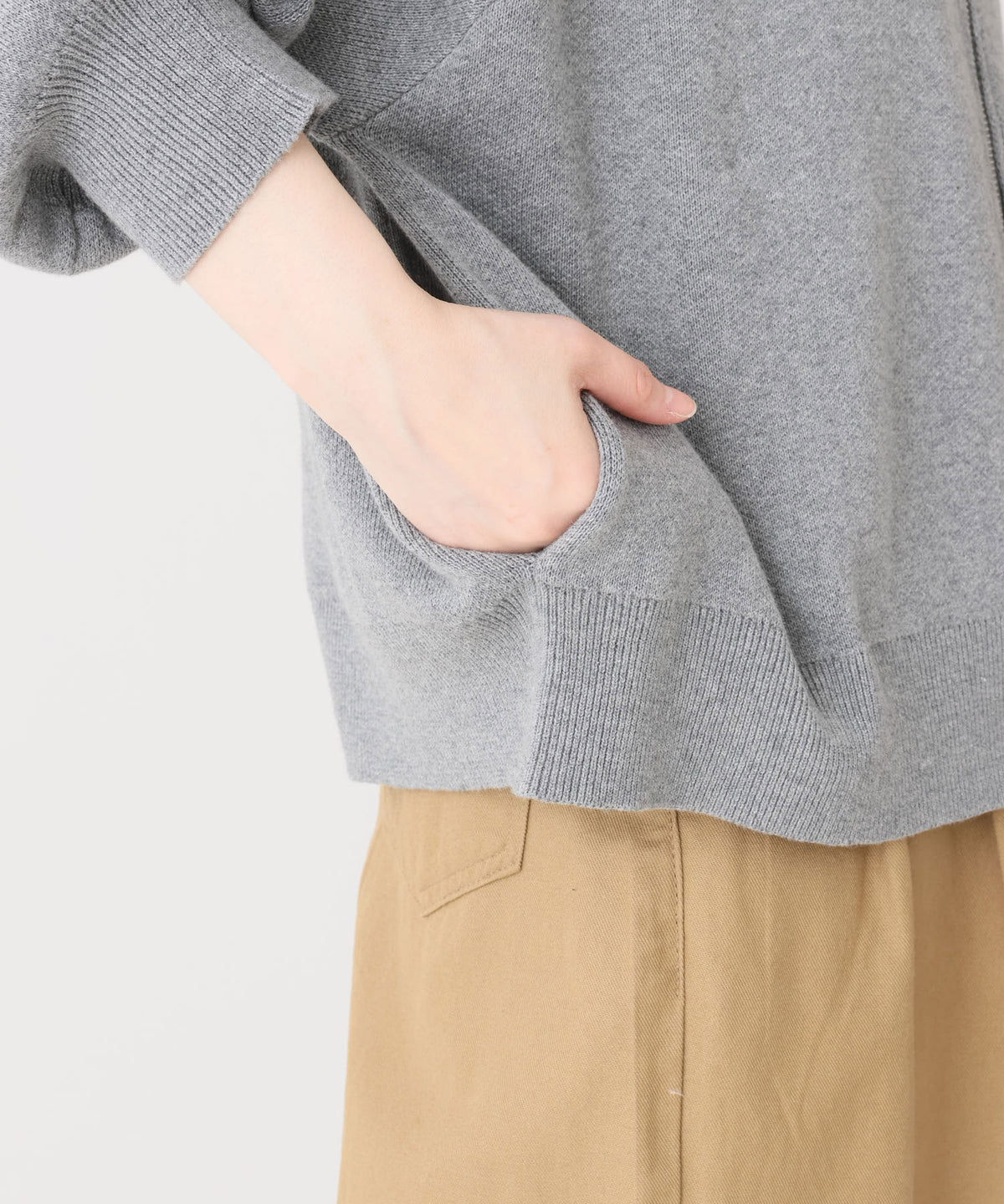 《近日発売》スウェットライクラグランカーディガン
