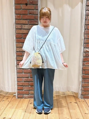 【接触冷感】ベイカーワイドパンツ