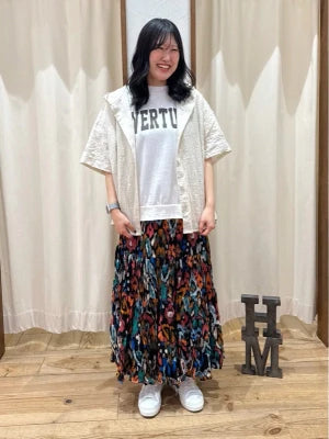 麻混ぽこぽこフードシャツ