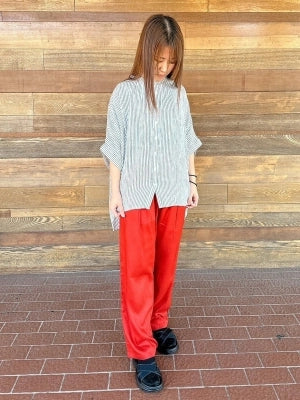 ≪SALE≫Rayon Crepe Gathered Dolman Tunic