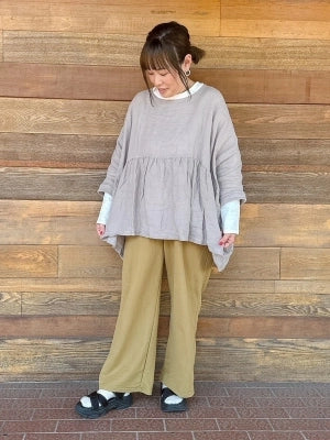 【接触冷感】ベイカーワイドパンツ