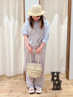 【接触冷感】タックワイドパンツ