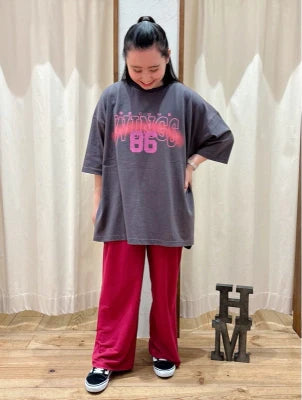 【接触冷感】タックワイドパンツ
