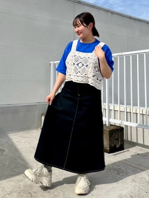 ワイドな無地TEE
