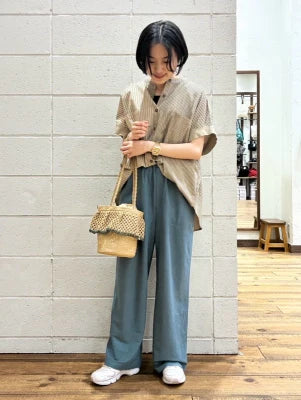 【接触冷感】ベイカーワイドパンツ