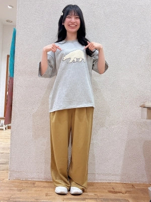 【接触冷感】タックワイドパンツ