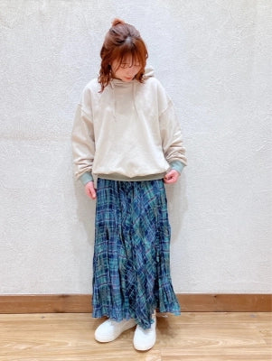 ≪SALE≫ Gathered Hem Hoodie Pullover