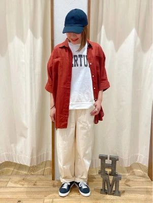 レーヨンポケ付BIGシャツ