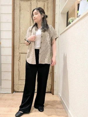 【接触冷感】ベイカーワイドパンツ