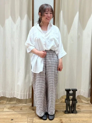 レーヨンポケ付BIGシャツ