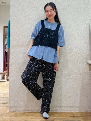 レーヨンタックテーパードパンツ