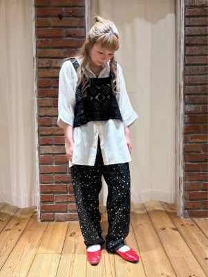 レーヨンタックテーパードパンツ
